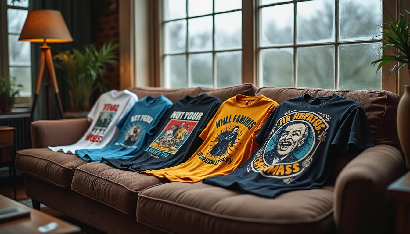 découvrez notre collection de t-shirts inspirés de vos séries tv préférées et revivez vos meilleurs moments avec des designs uniques et originaux. idéal pour les vrais fans !