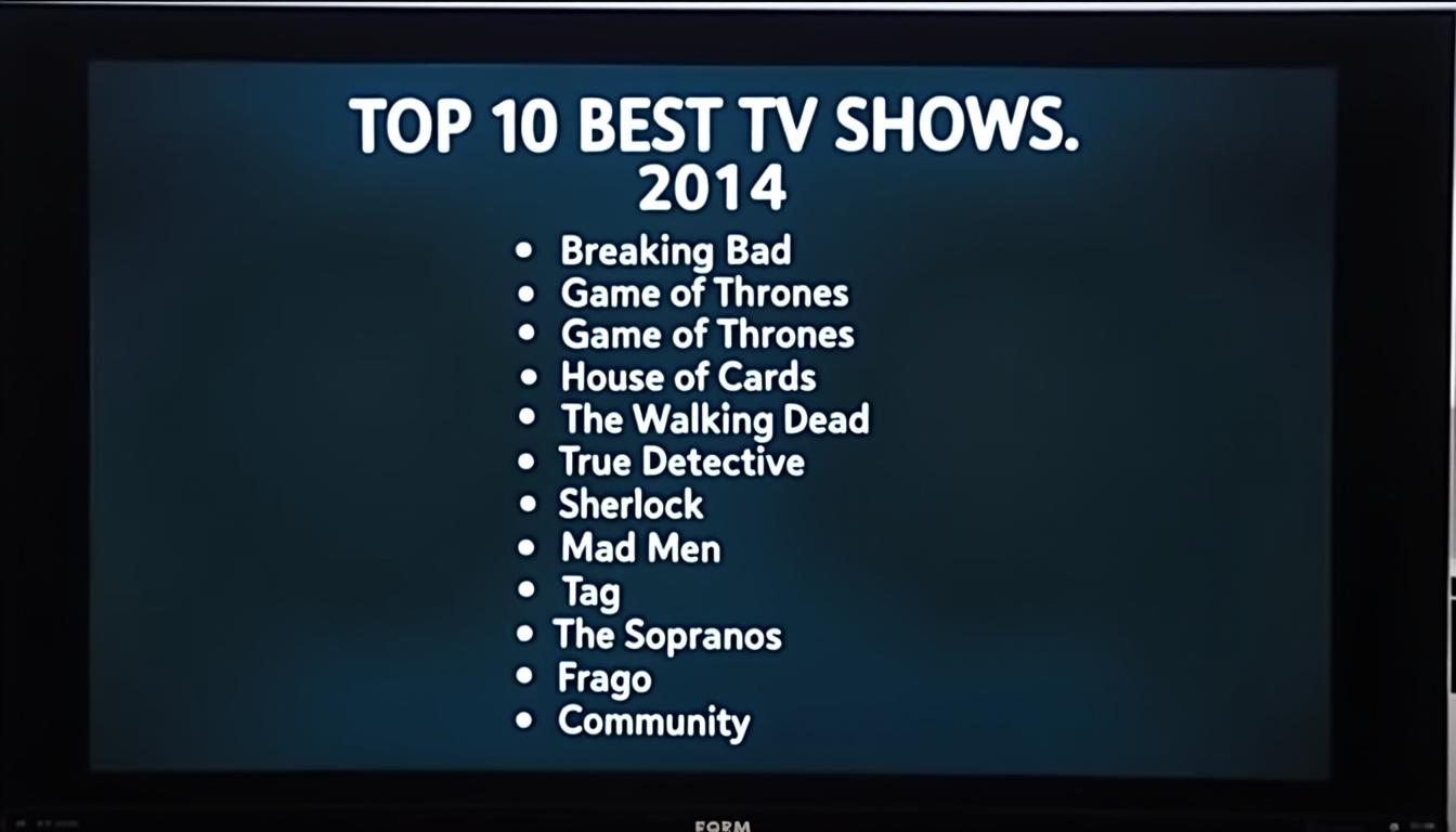 découvrez notre sélection des 10 séries tv incontournables de 2014 qui ont passionné les téléspectateurs, marqué l’année et dominé les audiences avec leurs intrigues captivantes.