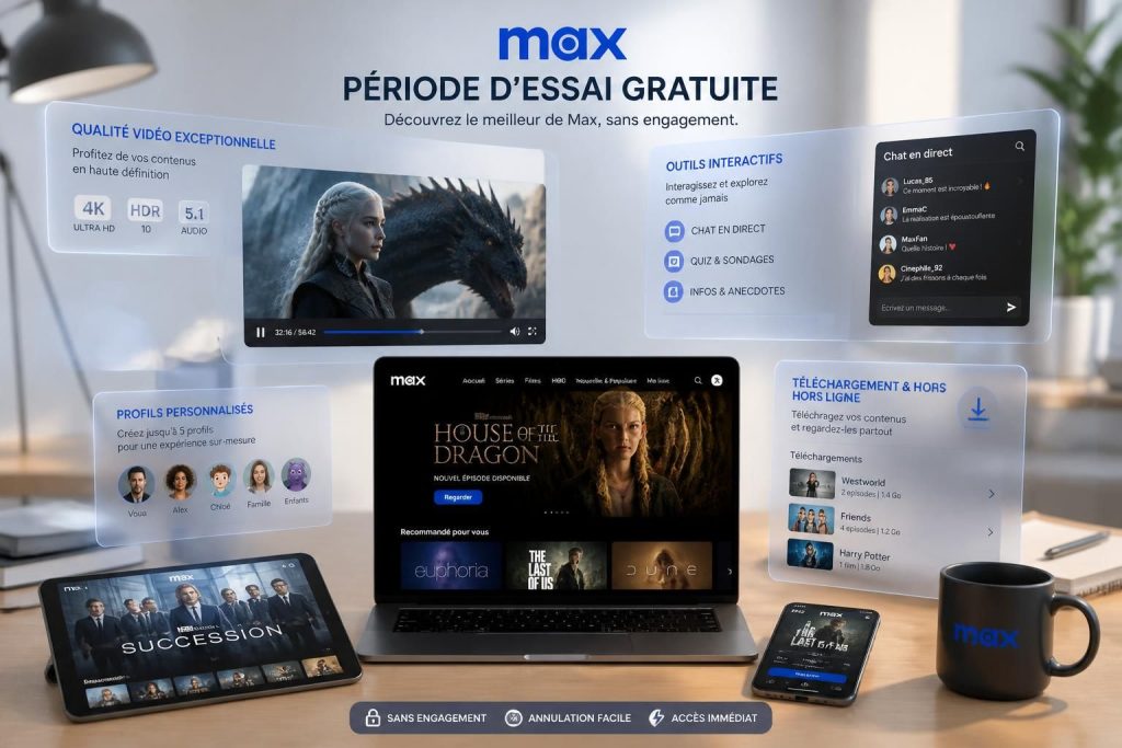 découvrez notre comparatif complet des meilleures fonctionnalités disponibles pendant l'essai gratuit sur max pour profiter pleinement de l'expérience avant de vous engager.